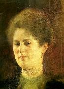 Gustav Klimt kvinnoportratt painting